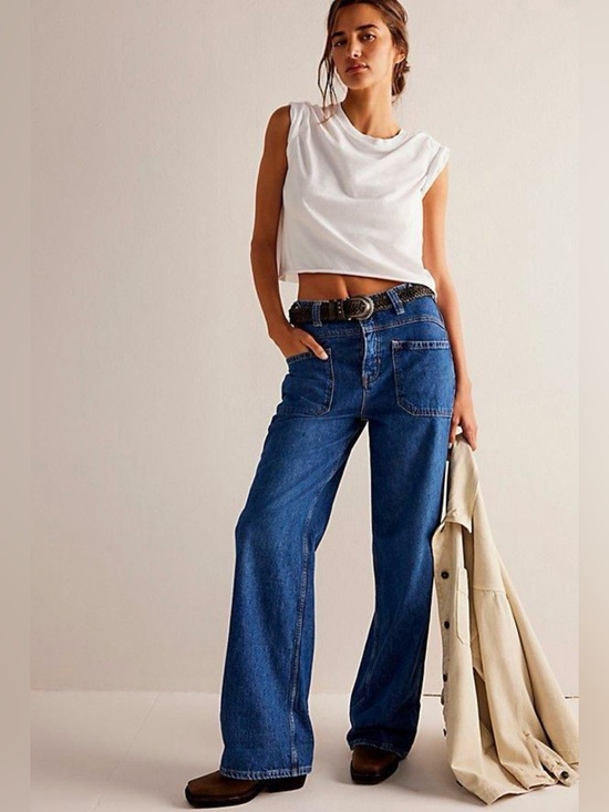 Free People Denim - We the Free Palmer Cuffed Tunnel Vision Jeans NWT